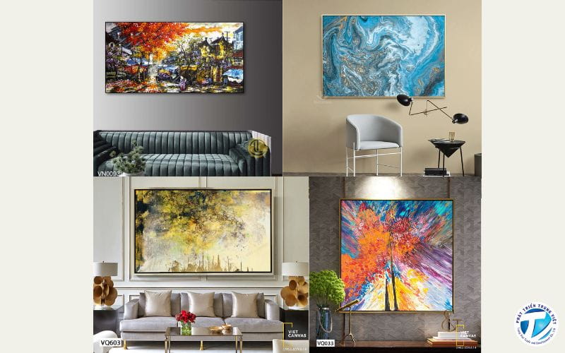 Tranh canvas phong cảnh nghệ thuật trừu tượng